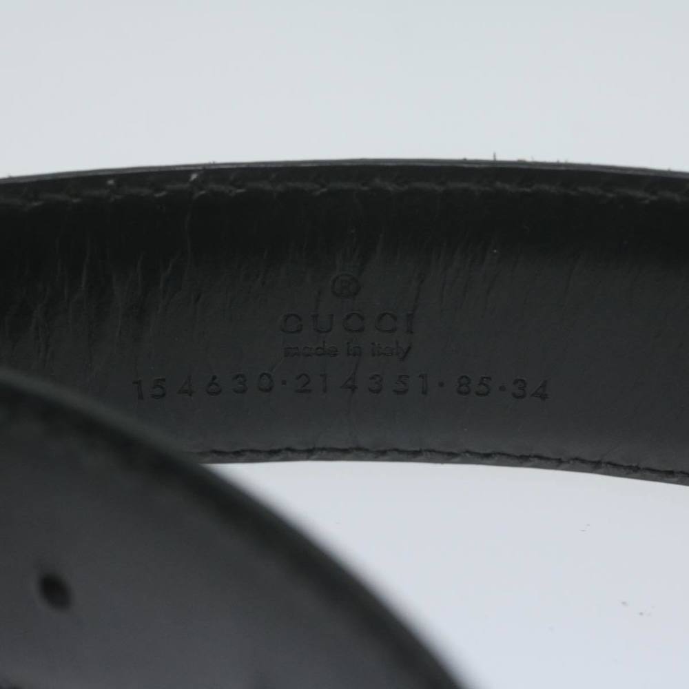 GUCCI Belt Leather 33.5""-35.4"" Black Auth ti1522 - Picture 9 of 10